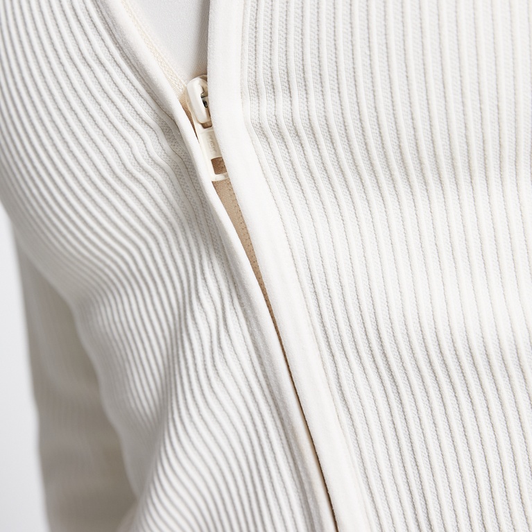 Training jacket "Zip Jacket Rib" Ivory